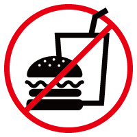 飲食持ち込み禁止のアイコン