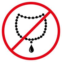 ネックレス着用禁止