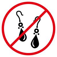 イヤリング・ピアス着用禁止