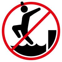 プールに飛び込み禁止