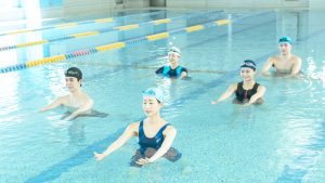 ストレッチ＆ウォークの様子