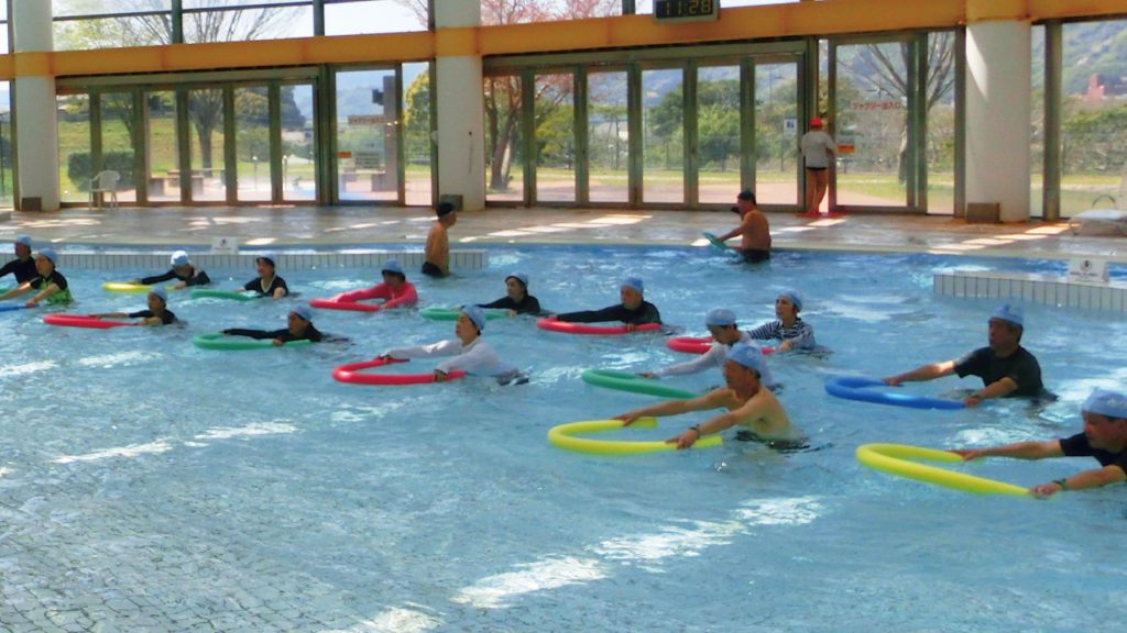 水中ウォーキングの様子